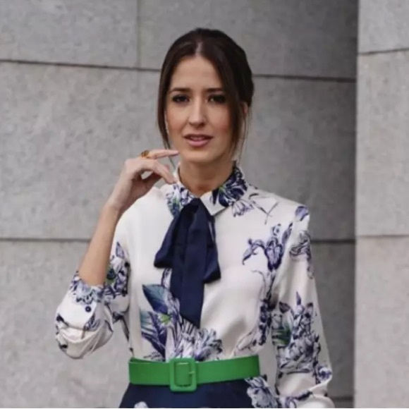 ZARA PRINTED SHIRT WITH TIE 2345/115 - Picture 5 of 6